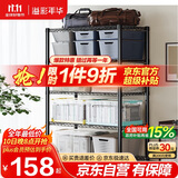 溢彩年华厨房置物架落地阳台杂物收纳货架零食蔬菜架【加粗五层80cm】2396