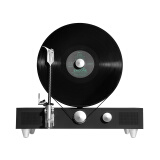 gramovox 格莱美507三代竖立式黑胶唱片机蓝牙一体音响复古摆件留声机音箱礼物 曜石黑色+唱片