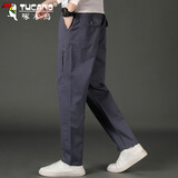 啄木鸟（TUCANO）休闲裤男宽松直筒裤子男士春秋季宽松百搭潮工装男裤 深灰色 XL