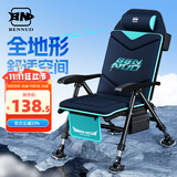 本诺欧式钓椅可躺式多功能可折叠配件钓伞野钓便携钓鱼椅子全地形座椅 特惠款【全新升级 便携折叠】裸椅 加粗加固管壁