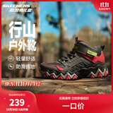 Skechers斯凯奇男童雪地靴户外棉靴儿童运动鞋冬大童棉鞋406415L 炭灰色/红色/CCRD 37