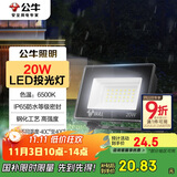 公牛（BULL）LED投光灯户外庭院工厂园林灯露营灯 IP65防水等级20W-6500K白光