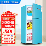 香雪海小冰箱迷你小型家用  冷藏冷冻两用宿舍寝室出租房用二门双门电冰箱节能省电 42S118E蓝色 双门一级能效