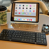 莱克玛纳折叠键盘超薄无线蓝牙键盘手机笔记本电脑ipad平板小型便携通用适用苹果微软带数字区 三折叠【三系统+三蓝牙+数字区】