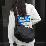 沐霓饺子包慵懒松弛感斜挎包轻便上班通勤托特包休闲运动轻量化单肩包 黑色斜挎包