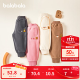 巴拉巴拉童装儿童长裤男童女童摇粒绒裤子冬装束脚休闲裤 铁灰20602 120 cm