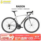 坎普（CAMP）RADON 公路车铝合金顺泰18变速单车圈刹运动赛车碳纤维前叉自行车 闪银色 18速 480码