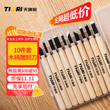 天琪锐木工雕刻刀手工木刻刀木雕工具厨师雕花剪纸 10件装