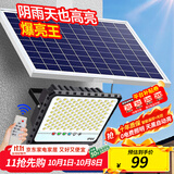 博朗尔太阳能户外照明灯庭院灯新农村家用室外路灯防水LED大功率投光灯