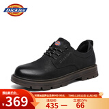 Dickies男士休闲鞋工装商务皮鞋男休闲复古英伦工装鞋 黑色  44 