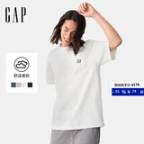 GAP男女装2025春季新款纯棉logo短袖T恤简约风上衣 白色 725620 XL (180/100A)亚洲尺码