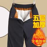 W.xuan加绒巨厚冬季棉裤外穿抗寒直筒保暖裤中老年人男士休闲裤子冬装