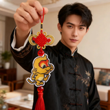 老街缘生肖平安福2025新款自己绣手工珠绣十字绣汽车挂件自绣出入平安符 猴挂件(需要自己绣)满珠子