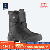 迪卡侬（DECATHLON）雪地鞋男女户外防水徒步东北雪地靴加厚保暖棉鞋SH100 女款 黑灰色（拍大一码） 37
