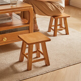 家逸实木凳子沙发凳新中式茶几凳客厅换鞋凳简约小板凳垫脚凳