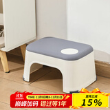 家の物语（KATEI STORY）日本加厚儿童凳塑料凳小矮凳家用浴室防滑凳换鞋凳洗澡洗手间凳子 蓝色