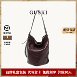 GUSKI包包女包2025新款奢侈品牌女士斜挎腋下水桶包生日礼物送女友老婆 咖啡色【coffee】