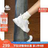 卡帕（Kappa）官方女鞋秋季运动老爹鞋女款透气增高休闲小白鞋子女 01漂白 37