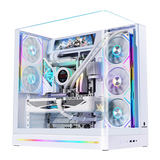 玩嘉问界PLUS副屏版白色 一体式曲面玻璃海景房机箱台式机9.16吋副屏/TypeC/ARGB灯条/360水冷/AXT背插