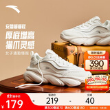 安踏喵喵鞋丨关晓彤同款老爹鞋女鞋秋冬季皮面厚底增高运动休闲小白鞋