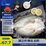 钓鱼记开背海鲈鱼2.4斤/3条 三去净重 冷冻 生鲜 鱼类 海鲜水产