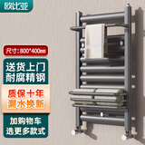 欧比亚小背篓暖气片水暖壁挂式散热器家用卫生间置物架天然气取暖器 高 800mm*400mm 中心距 枪灰色