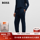 BOSS博斯男士棉质混纺休闲薄款运动卫裤 403-深蓝色 S