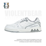 暴力熊（VIOLENTBEAR）男鞋春秋夜光板鞋休闲情侣透气运动鞋子889YF白灰色【夜光款】41
