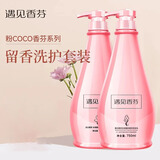 遇见香芬洗护套装coco水润蛋白香芬洗发水沐浴乳香水洗发露护发素沐浴滋润 洗发水+护发素套装750ml