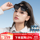 海俪恩偏光墨镜套镜太阳镜女可套近视眼镜开车专用墨镜男防紫外线NT002 P01【亮黑+灰片】