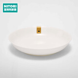 NITORI宜得利家居 现代简约碗碟盘子圆盘汤勺纯白骨瓷系列餐具套装 7.5英寸圆盘 纯白骨瓷