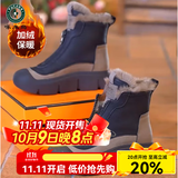 啄木鸟雪地靴女2025年秋冬季加绒保暖东北大棉鞋防水防滑厚底高帮马丁靴 黑色升级版 加绒 38 (240mm)