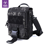 MAXGEAR 马盖先西北风单肩斜挎包 商务公文包 户外军迷战术运动休闲通勤 黑色魔蝎迷彩 MC BLACK