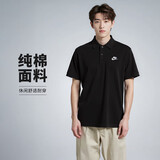 耐克(NIKE)男短袖T恤 POLO衫 纯棉 运动休闲 CJ4457-010 黑色XL