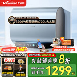 万和（Vanward）储水式电热水器60升 3200W 出水断电 316mm超薄双胆扁桶 超一级能效 12倍增容 双镁棒终身免更换 50升【3200W速热】A6WW30-32