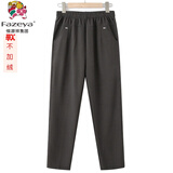 彩羊恒源祥集团妈妈裤子春秋中老年人女奶奶长裤秋冬老太太松紧腰加厚 春秋款|咖啡格 2XL 推|荐110-125斤