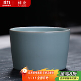 祥业 汝瓷开片可养汝窑茶杯茶具套装功夫品茗杯普洱品杯汝瓷主人单杯 平和杯