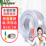 漫德莱水管软管浇花浇菜自来水管防冻透明蛇皮管家用塑料PVC水管1寸20米