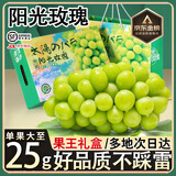 甜萌果蔬晴王阳光玫瑰葡萄【JD顺丰/多地次日达】香印青提子新鲜水果礼盒 5斤装【80%选择|超值推荐】净4.5斤 铂金级｜单果8g-12g【尝鲜优果】
