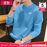 耐克（NIKE）卫衣男士25秋冬新款运动服装训练上衣针织透气套头衫保暖圆领外套 412大学蓝/晒图退5 M （170/88A）