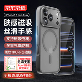 京东京造【肤感磁吸】iPhone17 ProMax磁吸手机壳苹果17Pro Max保护套透明磁吸防摔MagSafe充电新款 灰色