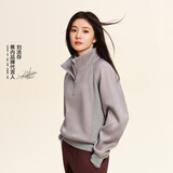 蕉内（Bananain）【刘浩存同款】非常服503Relax女士半拉链卫衣显瘦洋气秋冬外套 【刘浩存同款】中麻灰 S