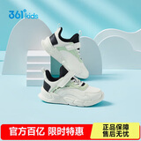 361° 跑鞋运动鞋秋冬男女童(3-12岁)革面防风跑鞋 羽毛白 34 