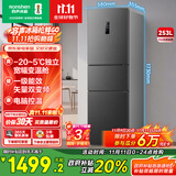 容声253升一级能效三开门小电冰箱家用风冷无霜节能小户型出租房宿舍BCD-253WD16NPA星澜家电国家补贴