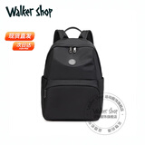 Walker Shop轻奢双肩包时尚尼龙牛津布背包轻便防泼水休闲旅行包 黑色12寸小号【25*13*33CM】