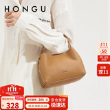 红谷包包女包质感牛皮时尚单肩手提斜挎包百搭水桶包女生日礼物送女友