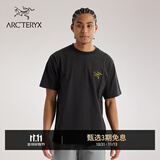 ARC'TERYX始祖鸟 KRAGG COTTON LOGO SS 透气 男子 棉质短袖T恤 24K BLACK/黑色 L