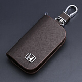 劲轩本田思域CRV十代雅阁XRV冠道杰德URV皓影缤智真皮汽车钥匙包套女 本田头层牛皮-咖色