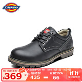 Dickies休闲鞋男鞋秋冬低帮工装鞋男士百搭潮流休闲皮鞋英伦风男鞋 黑色 40 【偏大一码，适合运动鞋41】