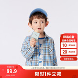 巴拉巴拉童装儿童衬衫2025女童男童上衣格纹衬衣春装亲子百搭209125102201